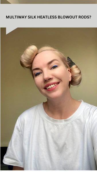 Healtless Silk Blowout Rollers with Snap Buttons | Black