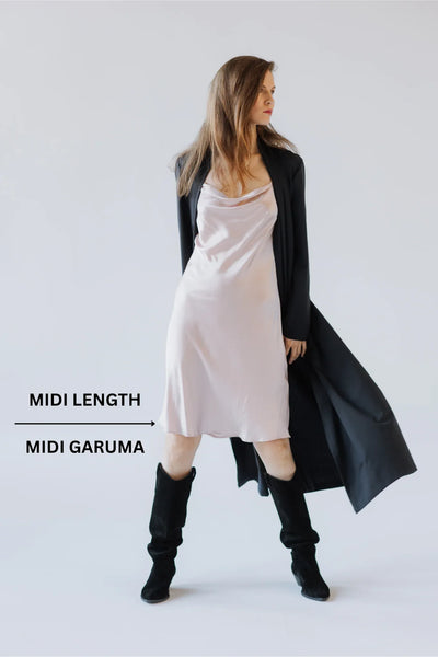 Pure Mulberry Silk Slip Dress with Cowl Neck