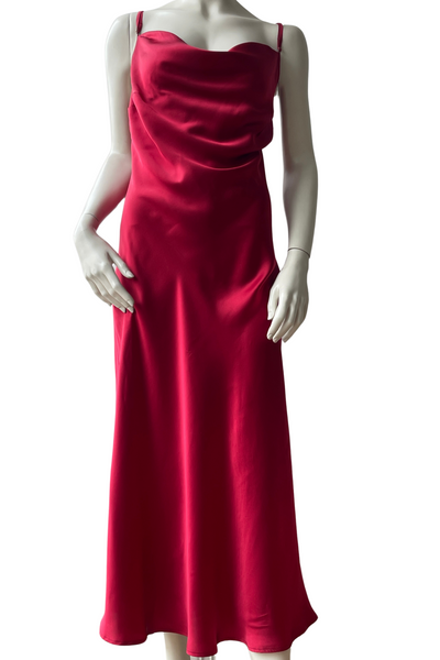 PRE-ORDER – Pure Mulberry Silk Slip Dress with Cowl Neck (Copy)