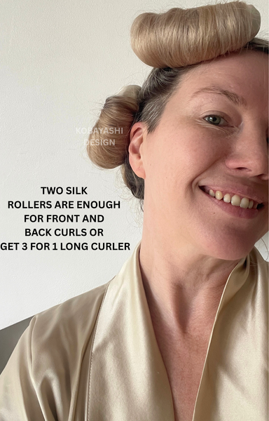 Heatless Silk Blowout Rollers with Snap Buttons | Blonde