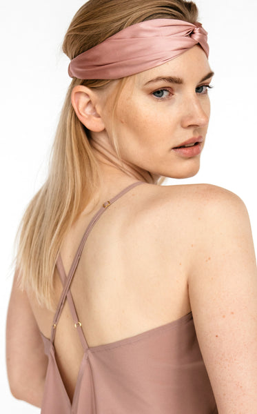 100% Mulberry Silk Headband | Twist Knot  | Green