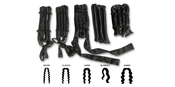 Healtless Silk Blowout Rollers with Snap Buttons | Black