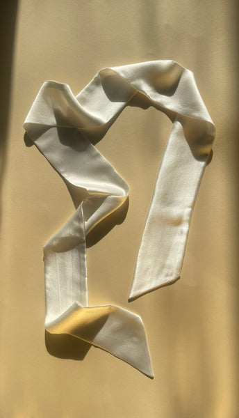 100% Mulberry Silk hair neck and hair ribbon scarf