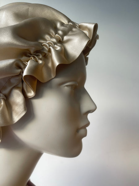 Reversible  Silk Sleep Bonnet - Adjustable, Double Layered