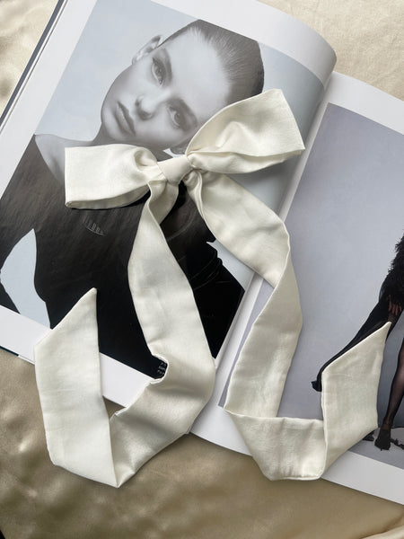 100% Mulberry Silk narrow hair neck ribbon scarf