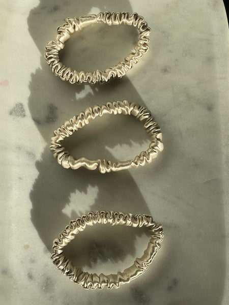 Mini XS Silk hair tie SET of 3