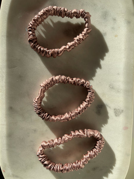 Mini XS Silk hair tie SET of 3