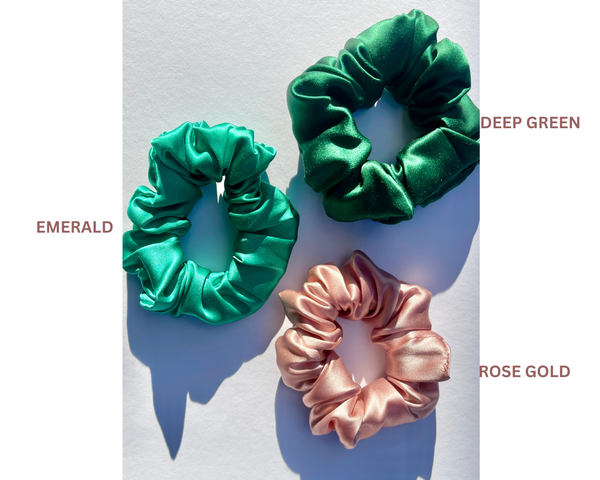Pure 100% Mulberry silk scrunchie, M size