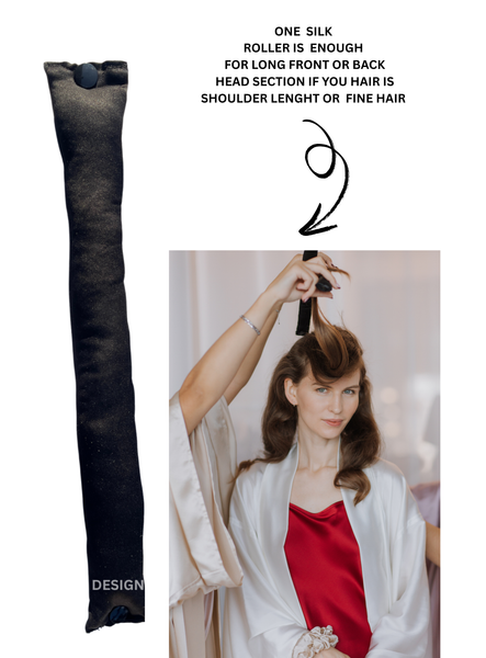 Healtless Silk Blowout Rollers with Snap Buttons | Black