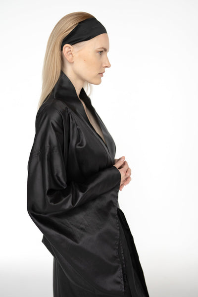 READY TO SHIP 100% Mulberry Silk Kimono Robe – Handmade Luxury | One Size Fits Most