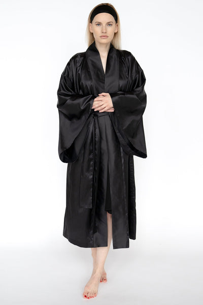 READY TO SHIP 100% Mulberry Silk Kimono Robe – Handmade Luxury | One Size Fits Most