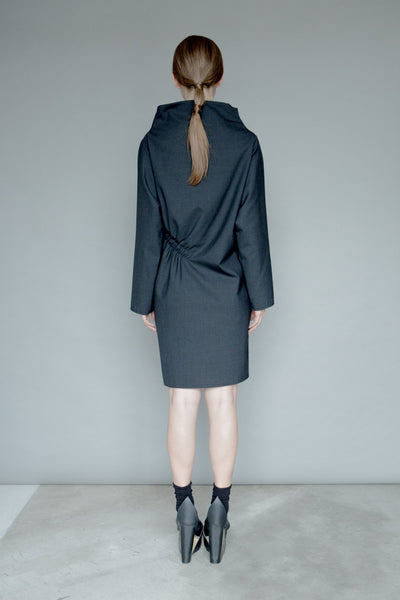 Diagonal Gathering Dress