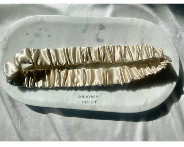 Elastic Silk headband /luxury spa hair band