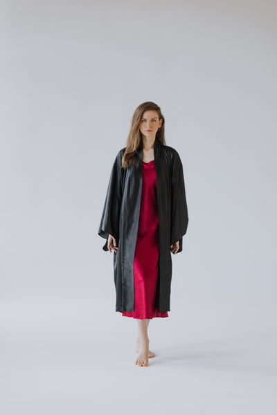 READY TO SHIP 100% Mulberry Silk Kimono Robe – Handmade Luxury | One Size Fits Most