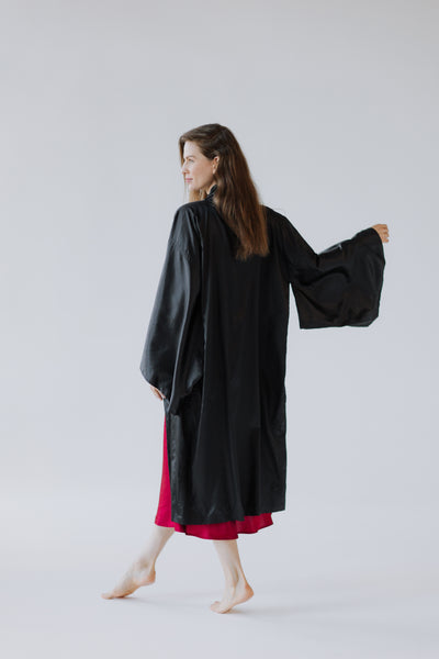 READY TO SHIP 100% Mulberry Silk Kimono Robe – Handmade Luxury | One Size Fits Most