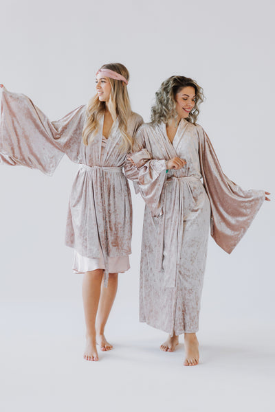 READY TO SHIP Velvet Japanese-Style Kimono Robe – Handmade | One Size Fits Most
