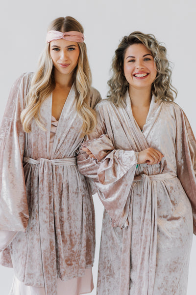 READY TO SHIP Velvet Japanese-Style Kimono Robe – Handmade | One Size Fits Most