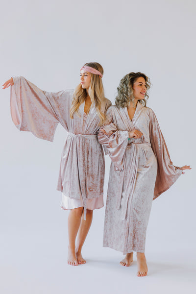 READY TO SHIP Velvet Japanese-Style Kimono Robe – Handmade | One Size Fits Most