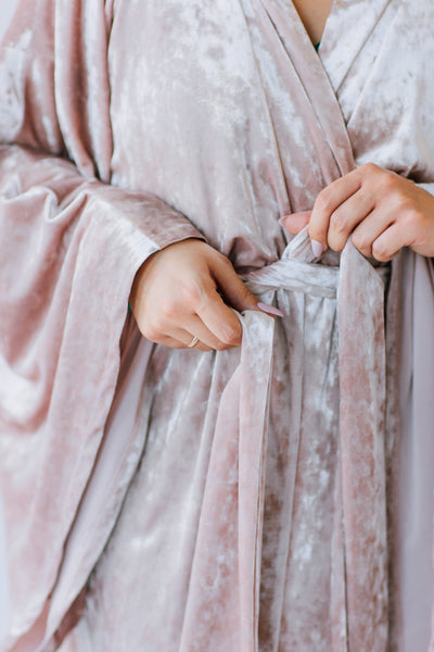 READY TO SHIP Velvet Japanese-Style Kimono Robe – Handmade | One Size Fits Most