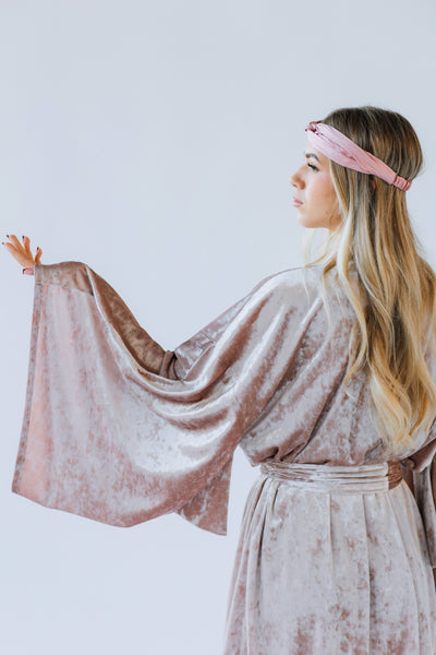 READY TO SHIP Velvet Japanese-Style Kimono Robe – Handmade | One Size Fits Most