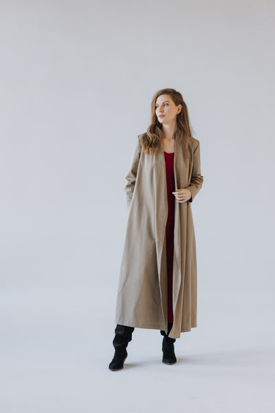Long Cotton Twill Jacket