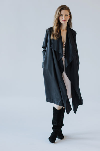 Cotton Twill Overlap Trench coat