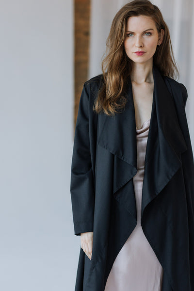 Cotton Twill Overlap Trench coat