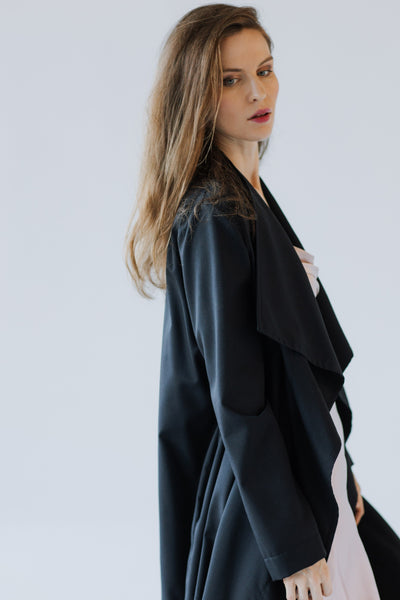 Cotton Twill Overlap Trench coat