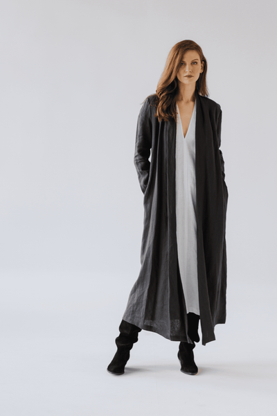 Minimalist Long Linen Jacket – Timeless Elegance in Every Thread