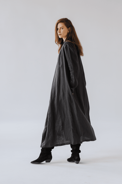 Minimalist Long Linen Jacket – Timeless Elegance in Every Thread