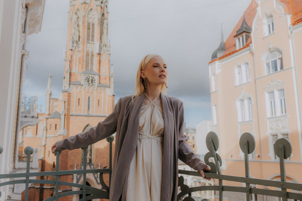 Minimalist Long Linen Jacket – Timeless Elegance in Every Thread