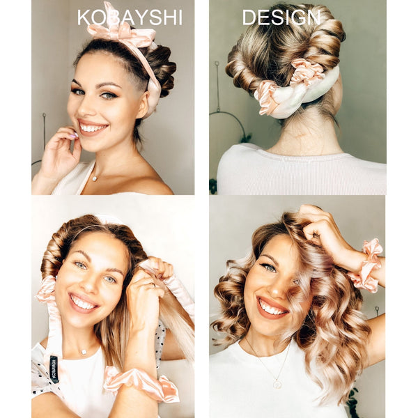 alt="Zīda matu rullis dāvana sievietei Ziemassvētkos  garšs matu lokotājs  heatless silk  curler" 