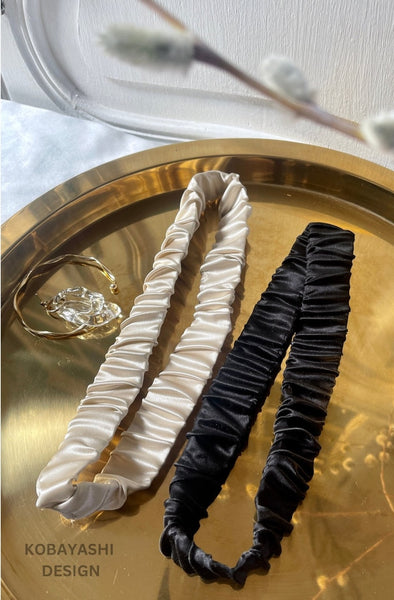 Elastic Silk headband /luxury spa hair band