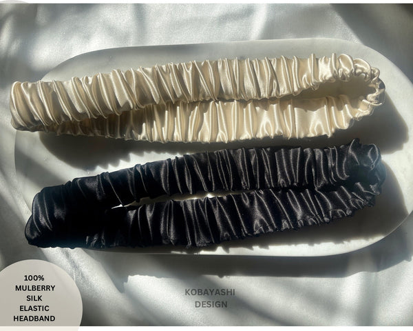 Elastic Silk headband /luxury spa hair band