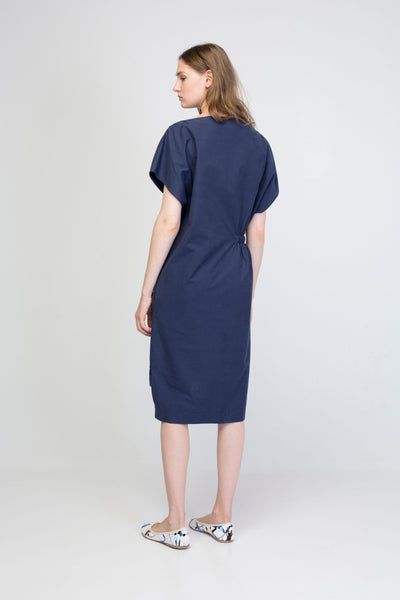 Melna īsa vasars kleita, black cupro summer dress 