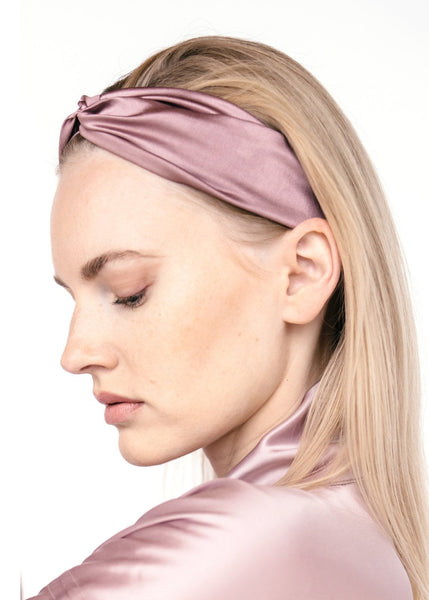 Mulberry silk twist knot headband 
