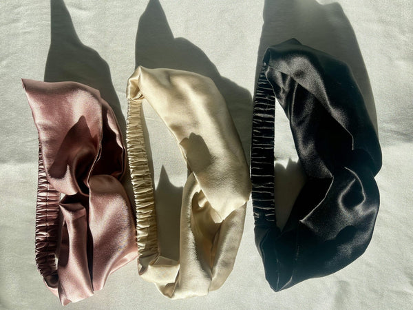 Mulberry silk twist knot headband 