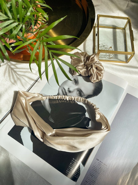 Mulberry silk twist knot headband 