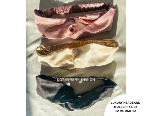 Mulberry silk twist knot headband 