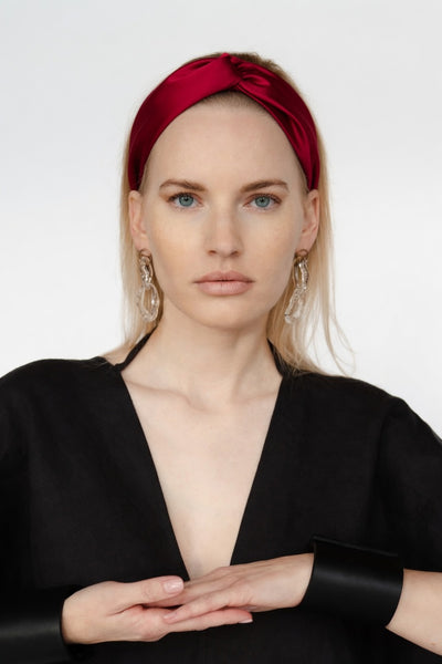 100% Mulberry Silk Headband | Twist Knot  | Green