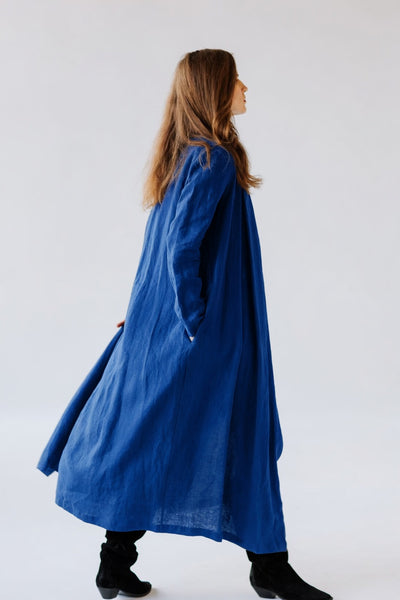 Minimalist Long Linen Jacket – Timeless Elegance in Every Thread