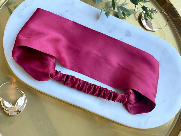 Wide Silk Headband | 100% 6A Mulberry Silk |