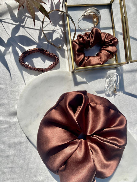 XXL size Pure 100% Mulberry silk Jumbo scrunchie