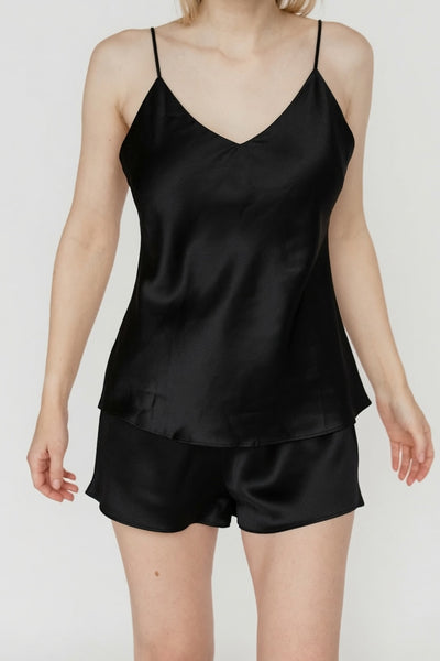 100% Mulberry Silk Pajama Set with Shorts