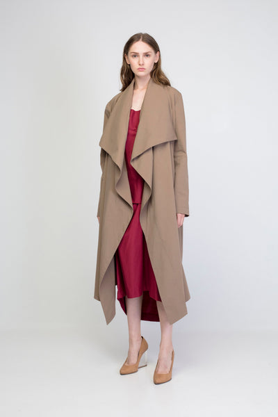 Overlap Cotton Trench Jacket