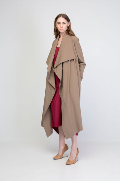 Overlap Cotton Trench Jacket