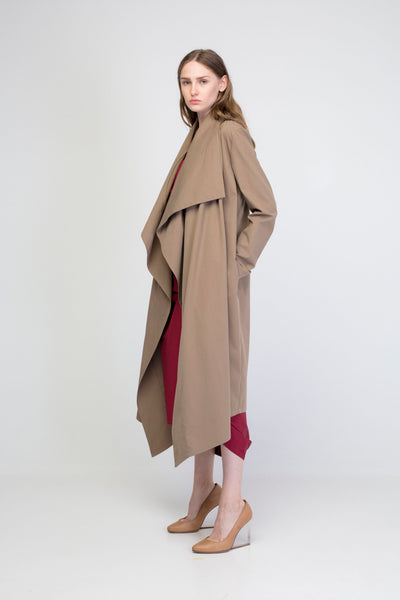 Overlap Cotton Trench Jacket