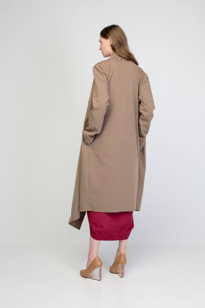 Overlap Cotton Trench Jacket